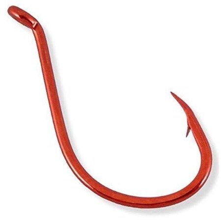 Owner Ssw All Purpose Octopus Hook With Cutting Point Size 30, Forged Shank, Reversed Bend, Up Eye, Red,  5111-133